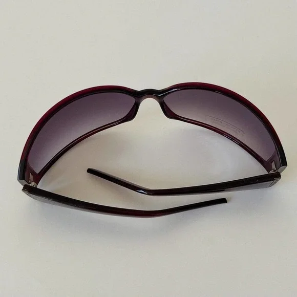 Dana Buchman RLEYPU00 Dark Purple/Gray New Geometric Wrap Women's Sunglasses - Picture 8 of 8